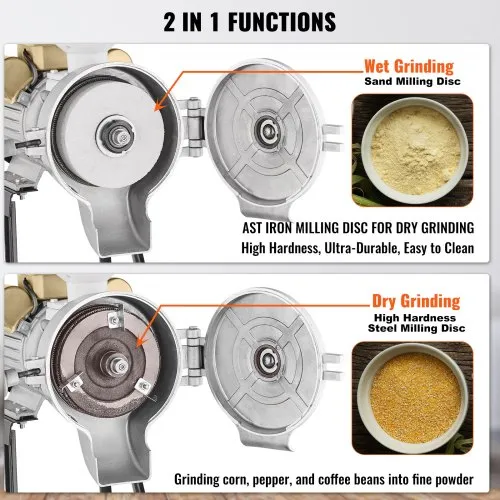 VEVOR Moulin à Grains Broyeur à Épices 3000 W pour Transformation des Aliments – Image 4