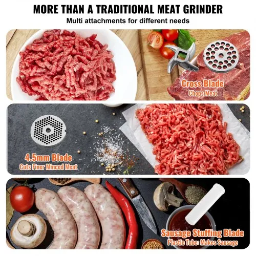 VEVOR Hachoir à Viande Électrique Commercial Poussoir à Saucisses 9,5 kg/min – Image 5