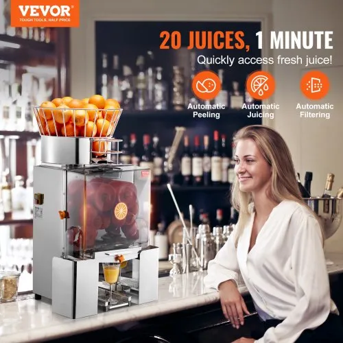 VEVOR Presse-Agrumes Électrique Commercial 120 W Extracteur Automatique 25 Oranges/min – Image 3