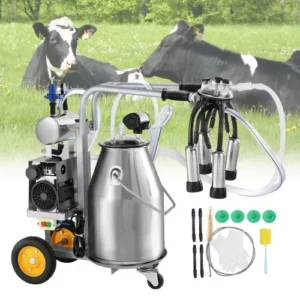 VEVOR Machine à traire électrique pour vaches, seau inox 304 25 L