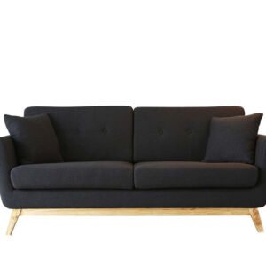 Canapé 3 places en tissu gris anthracite OSLO