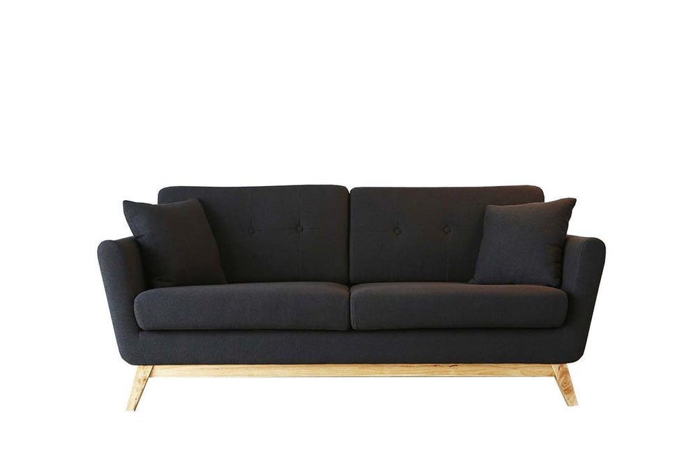 Canapé 3 places en tissu gris anthracite OSLO