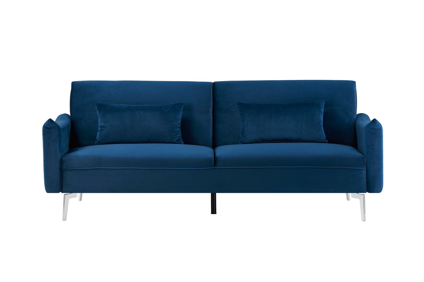 Canapé design convertible 3 places en velours bleu SALLY