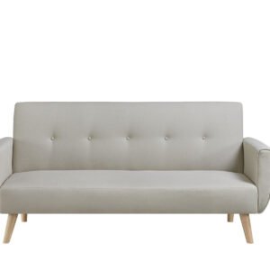 Canapé scandinave convertible 3 places en tissu beige OLIVER