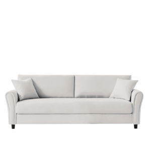 MALERNE - Canapé droit design en tissu 4 places