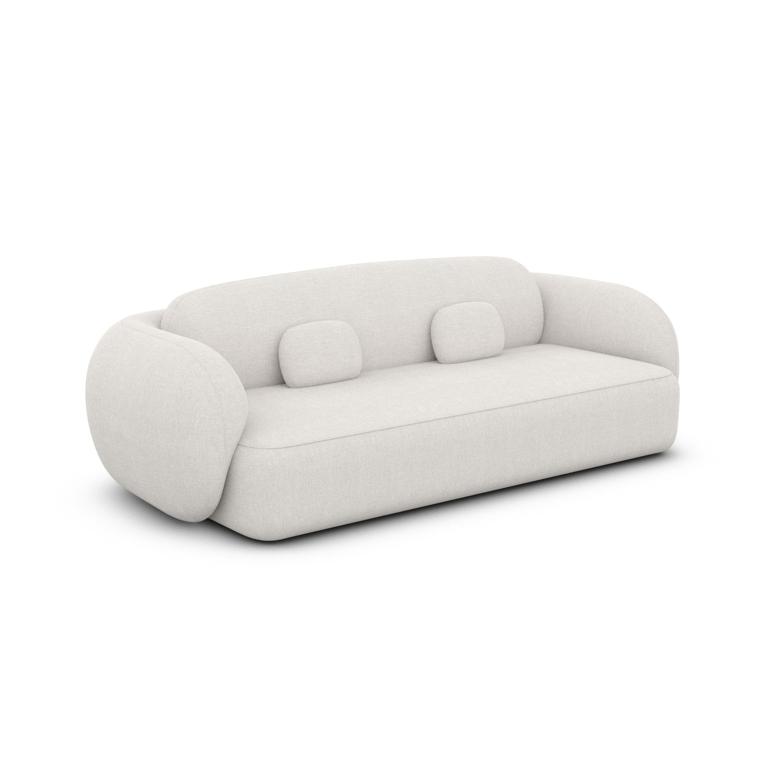 Canapé Nebula blanc - tissu structuré - plusieurs tailles disponibles – Image 3