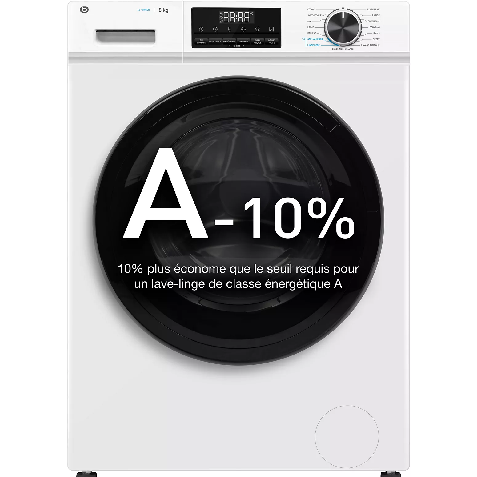 Lave linge hublot ESSENTIELB ELF814-4b