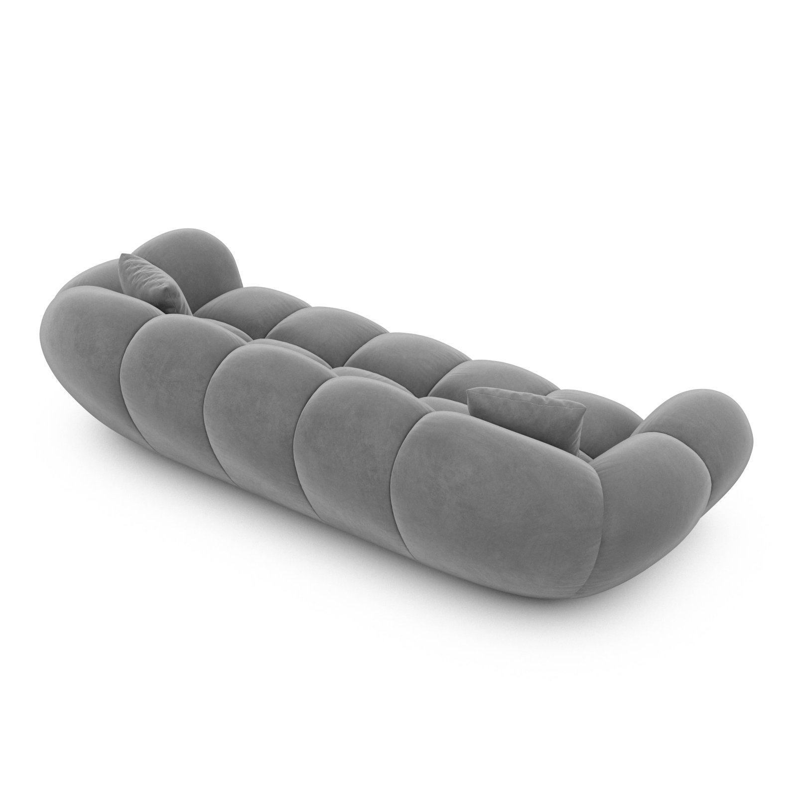 Canapé 2/3/4 places Sognio - velours - gris foncé plusieurs dimensions disponibles – Image 3