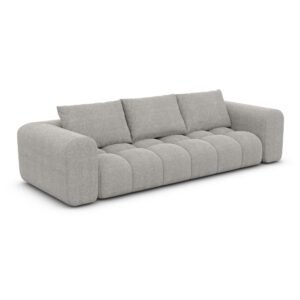 Sofa Luna- tissU structuré - gris clair