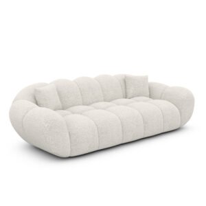 Canapé 2/3/4 places Sognio - bouclé- blanc plusieurs dimensions disponibles