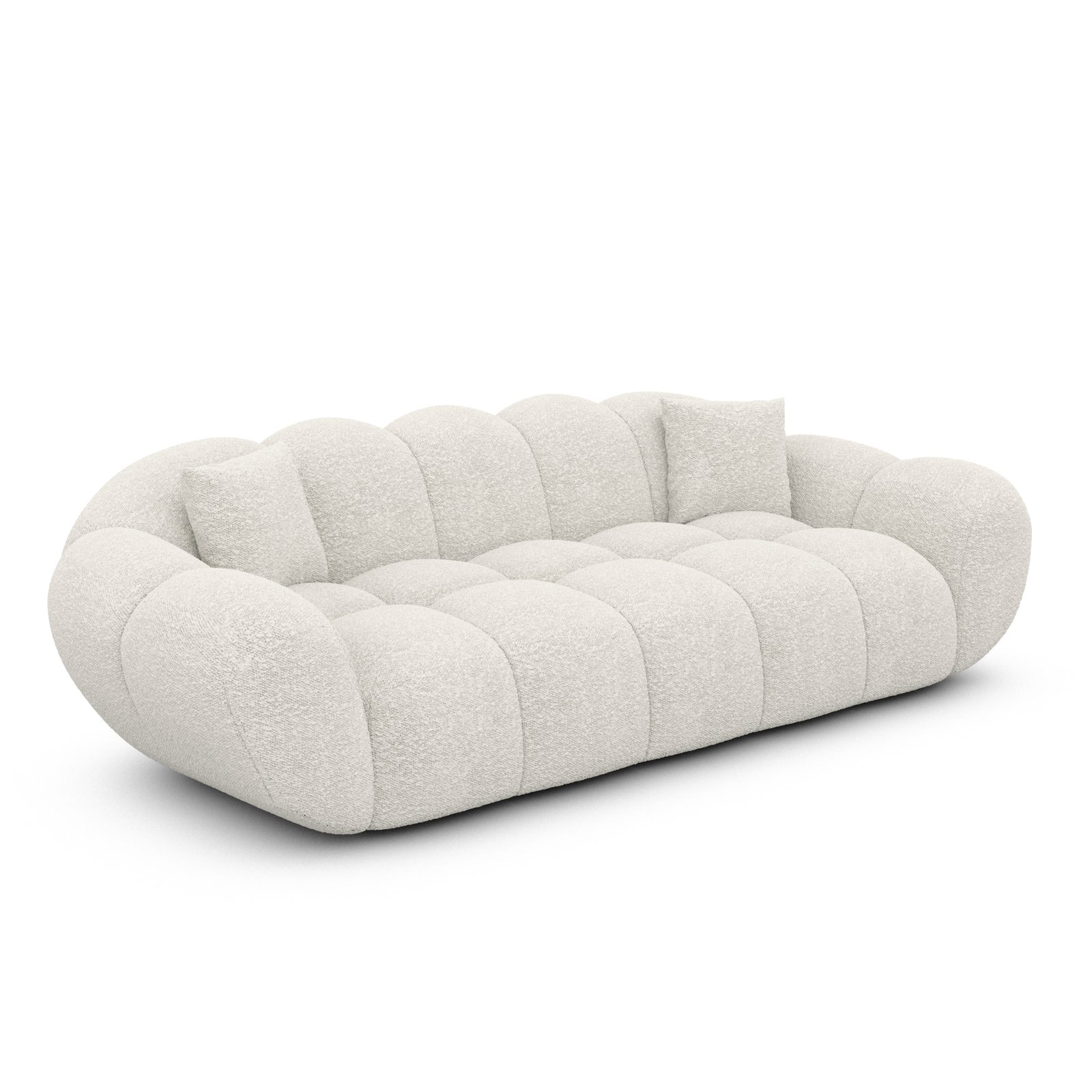 Canapé 2/3/4 places Sognio - bouclé- blanc plusieurs dimensions disponibles