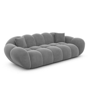 Canapé 2/3/4 places Sognio - velours - gris foncé plusieurs dimensions disponibles