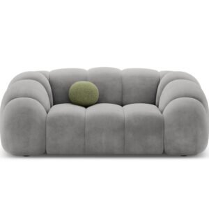 Canapé en Velours Lyna -2, 3 ou 4 Places - Gris - plusieurs tailles