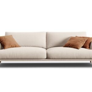 Canapé en Velours Margot -2,3 ou 4 Places - Beige plusieurs tailles