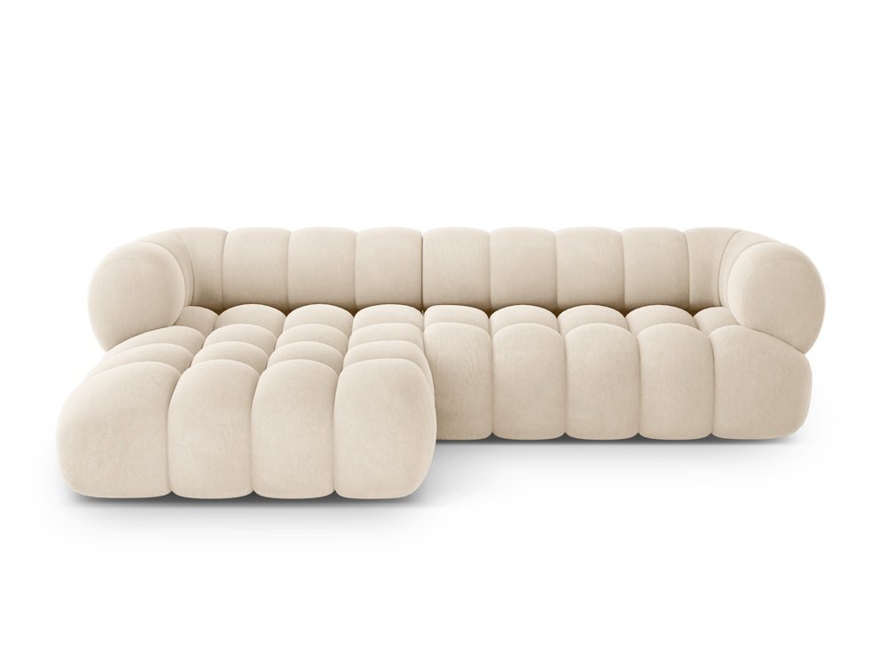 Canapé d'angle modulable Maurice -3 places - Beige clair