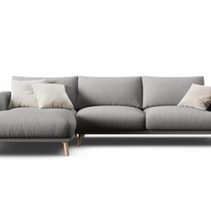 Canapé d'angle droit Margot - 3 ou 4 places -Gris Marbré plusieurs tailles