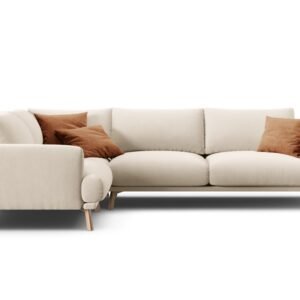 Canapé d'angle droit Margot - 3 ou 4 places - Beige plusieurs tailles