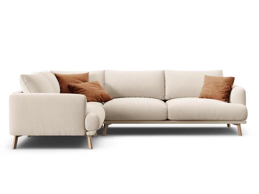 Canapé d'angle droit Margot - 3 ou 4 places - Beige plusieurs tailles