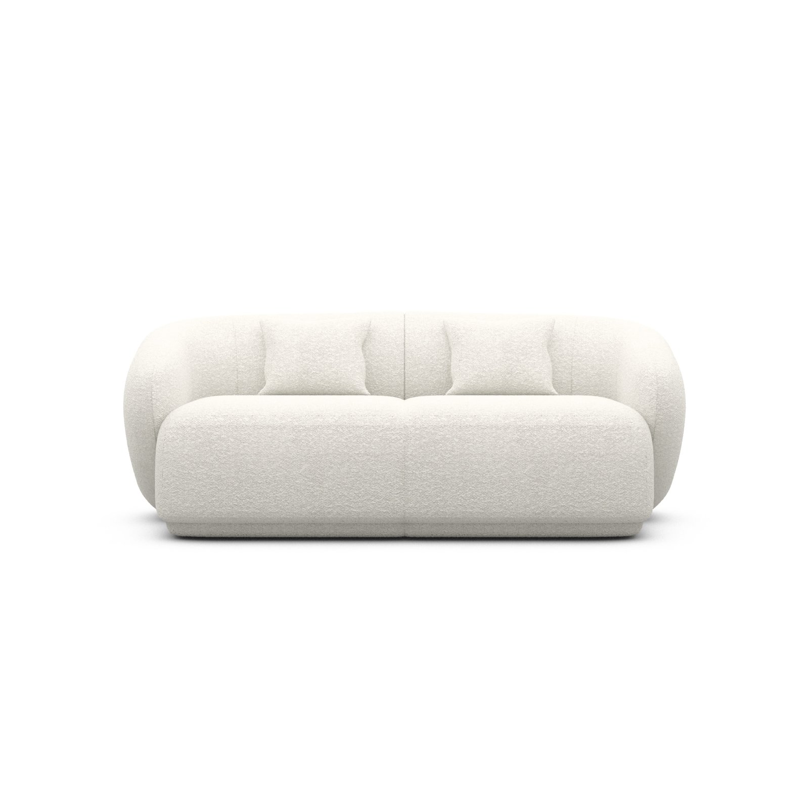 Canapé Gaitano - blanc - tissu bouclé - 3 Places – Image 3