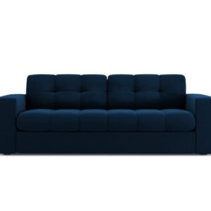 Sofa en velours Yohan -2 -3 ou 4 places bleu royal - plusieurs tailles disponibles au choix