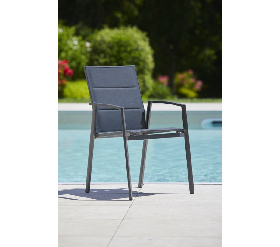 Ensemble table et chaises de jardin - Gris Anthracite - NAIROBINEA – Image 3