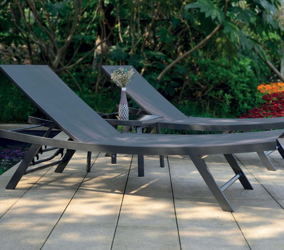 Ensemble transat de jardin et table basse en acier - gris anthracite ARIO – Image 4