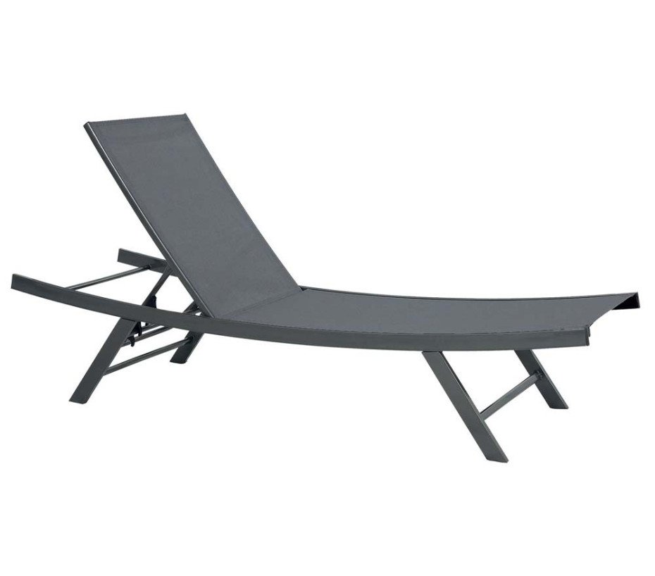 Ensemble transat de jardin et table basse en acier - gris anthracite ARIO – Image 2