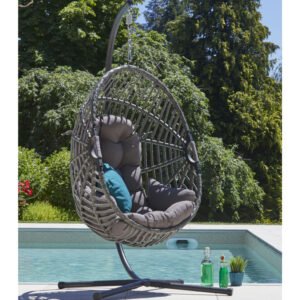 Fauteuil de jardin suspendu - gris anthracite - CANBERRA