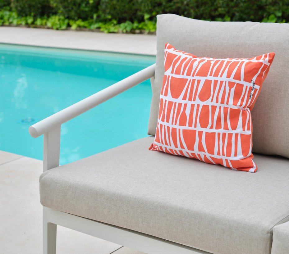 Salon de jardin en aluminium -5 places- FONTANA BLANC – Image 2