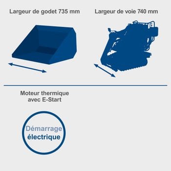 Scheppach Chargeur compact thermique MKL730 - moteur 4 temps – Image 2