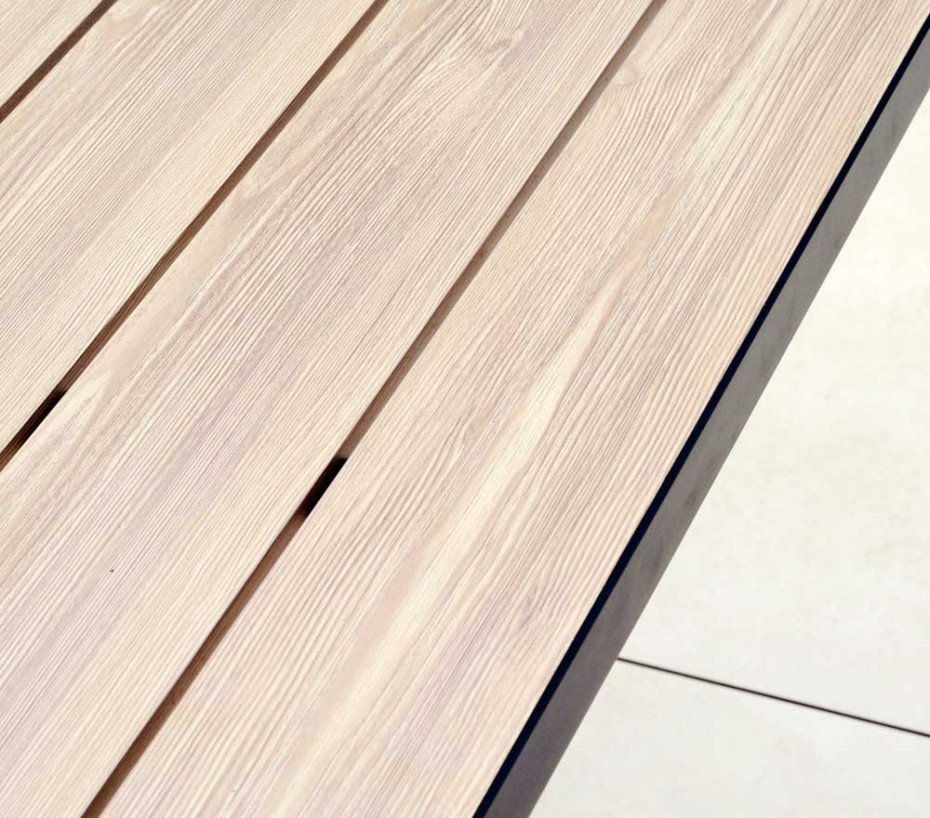 Ensemble table et chaises de jardin - effet bois - OLERON – Image 2