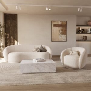 Ensemble canapé, fauteuil et table basse 4 personnes Izaé